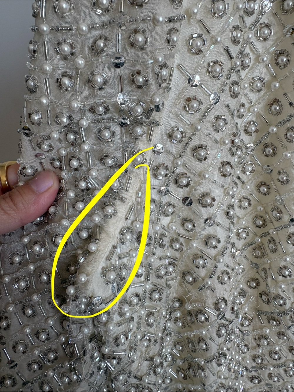 $939 NWOT For Love & Lemons Twinkle Sequin Beaded Mini Dress in Silver Sz Large - Picture 13 of 16
